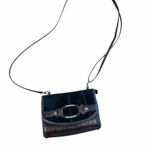 Brighton Black and Brown Crossbody Bag